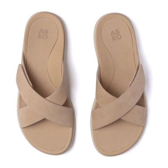 ABEO laguna slide in cuban sand leather - Picture 1 of 9
